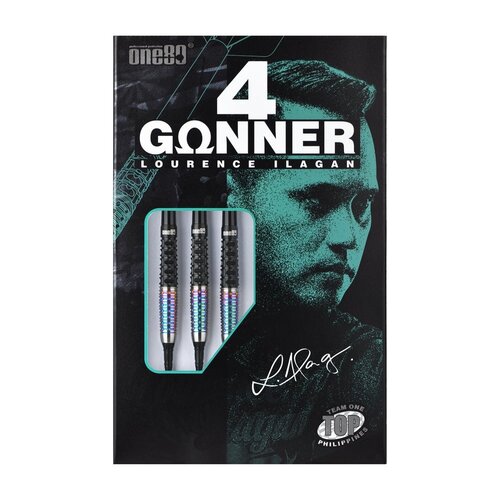 ONE80 ONE80 Gunner 4 Lourence Ilagan Black Rainbow 90% Soft Tip Dartpile