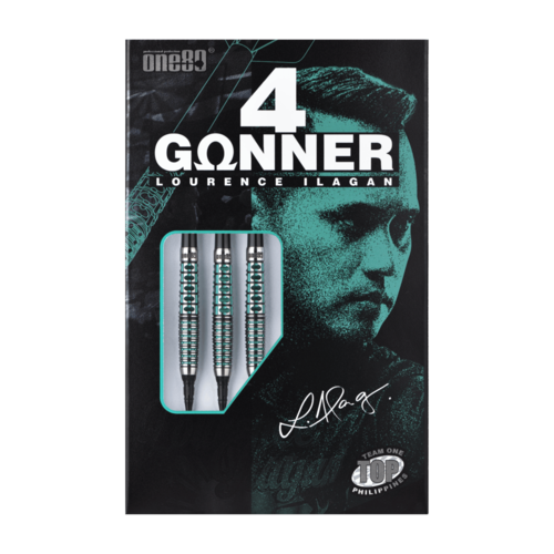 ONE80 ONE80 Gunner 4 Lourence Ilagan Black Jade 90% Soft Tip Dartpile