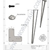 Nordstahl Set hairpin tafelpoten | Wit Nordstahl Set hairpin tafelpoten | Wit