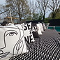 Abstract Face White - Outdoor Kussenhoes | 45x45 cm | Katoen