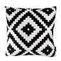 Soft Graphic Black Kussenhoes | 45x45 cm | Katoen
