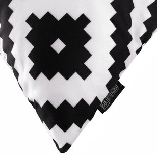 Soft Graphic Black Kussenhoes | 45x45 cm | Katoen