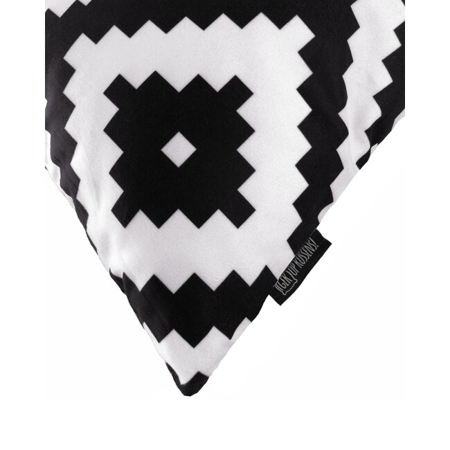 Soft Graphic Black Kussenhoes | 45x45 cm | Katoen