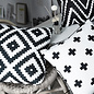 Soft Graphic Black Kussenhoes | 45x45 cm | Katoen