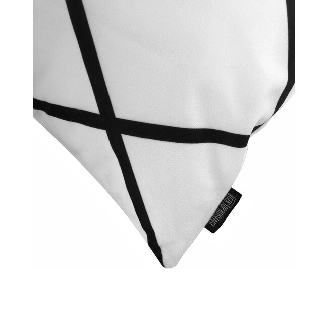 Soft Criss Cross Square Kissenbezug | 45x45 cm | Baumwolle