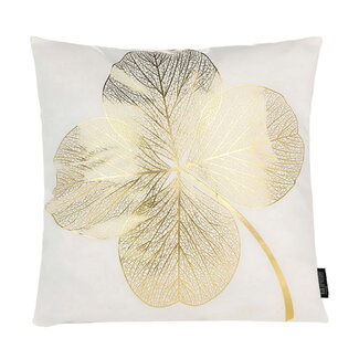 Gek op kussens! Gold Leaf Flower | 45 x 45 cm | Kussenhoes | Katoen/Polyester