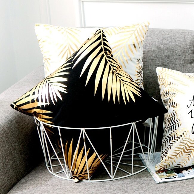 Golden Palm | 45 x 45 cm | Kussenhoes | Katoen/Polyester