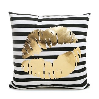 Gek op kussens! Gold Kiss | 45 x 45 cm | Kussenhoes | Katoen/Polyester