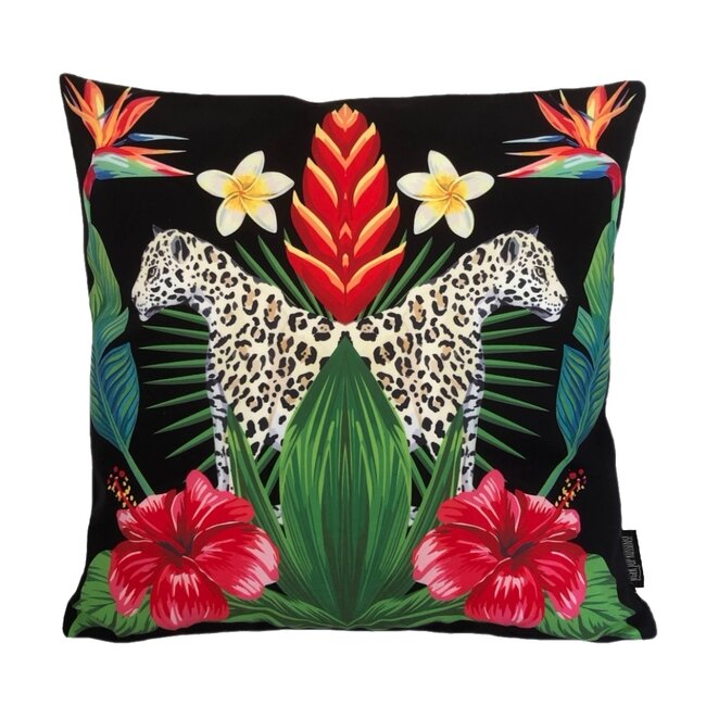 Leopard Hibiscus | 45 x 45 cm | Kussenhoes | Katoen