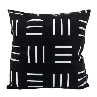 Gek op kussens! Senza Black / White #1 | 45 x 45 cm | Kussenhoes | Katoen