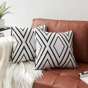 Yana White Kussenhoes | 45x45 cm | Katoen/Polyester
