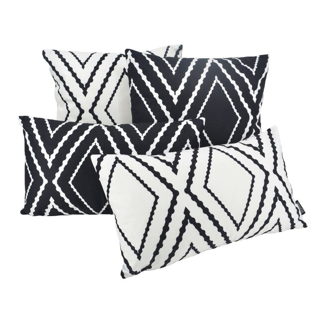 Yana White Kussenhoes | 30x50 cm | Katoen/Polyester