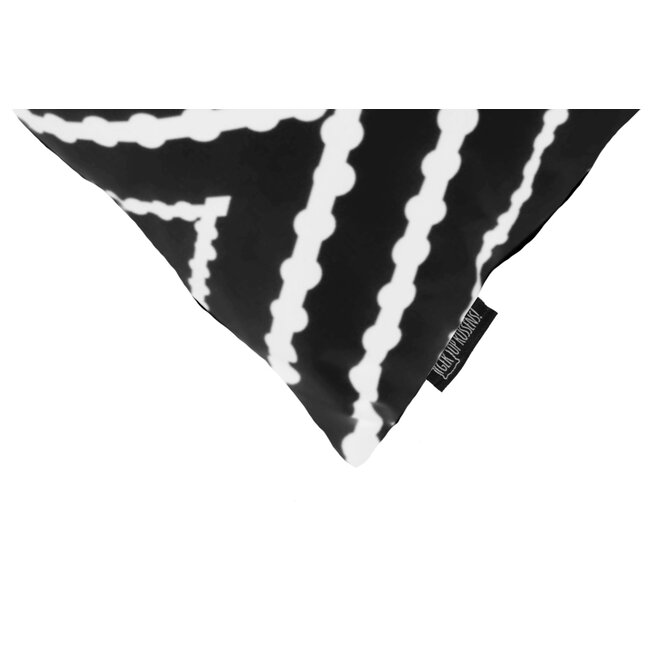 Yana Black Kussenhoes | 30x50 cm | Katoen/Polyester