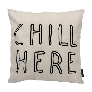 Chill Here Kussenhoes | 45x45 cm | Katoen/Linnen