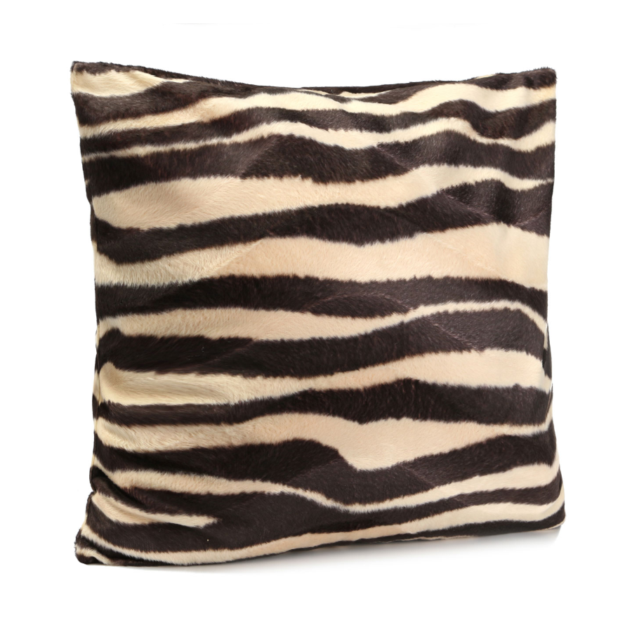 resultaat aanraken naald Furry Zebra | 45 x 45 cm | Kussenhoes | Polyester | Gek op kussens!