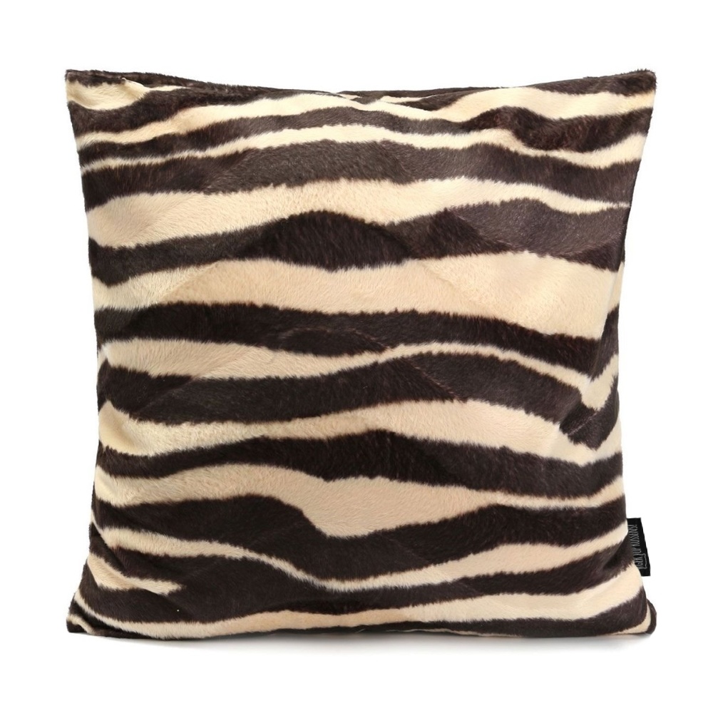 resultaat aanraken naald Furry Zebra | 45 x 45 cm | Kussenhoes | Polyester | Gek op kussens!