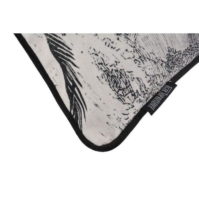 Velvet Palms Kissenbezug | 30x50 cm | Samt/Polyester