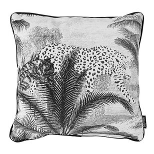 Velvet Leopard Palm Kussenhoes | 45x45 cm | Polyester