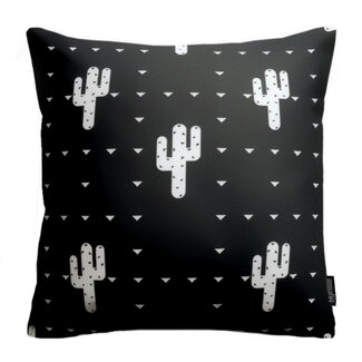 Gek op kussens! Black Cactus | 45 x 45 cm | Kussenhoes | Katoen/Polyester