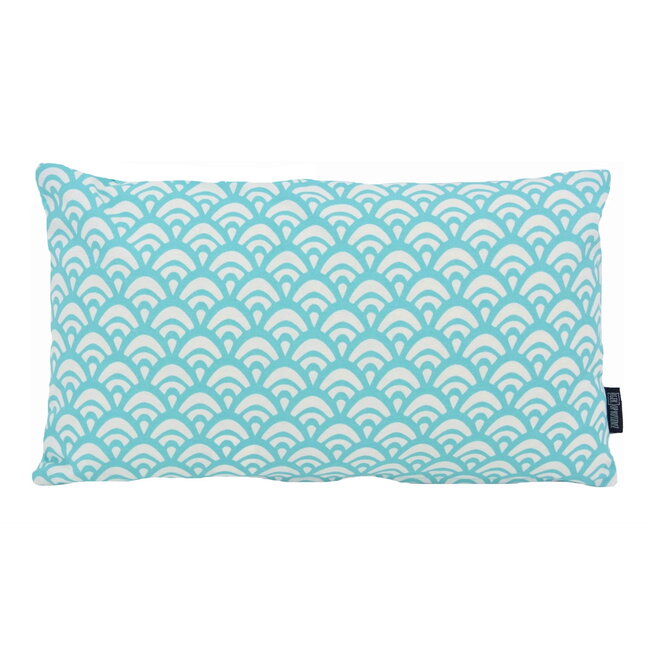 Waves Blue Long | 30 x 50 cm | Kussenhoes | Katoen/Polyester