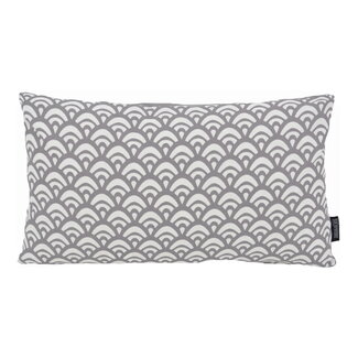 Gek op kussens! Waves Grey Long | 30 x 50 cm | Kussenhoes | Katoen/Polyester