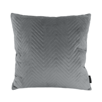 Gek op kussens! Silver Grey Velvet Chevron | 45 x 45 cm | Kussenhoes | Polyester