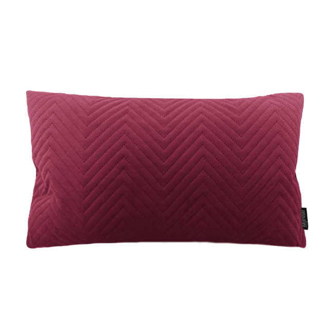 Red Chevron Velvet Long | 30 x 50 cm | Kussenhoes | Polyester