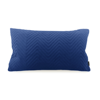 Blue Chevron Velvet Long | 30 x 50 cm | Kussenhoes | Polyester