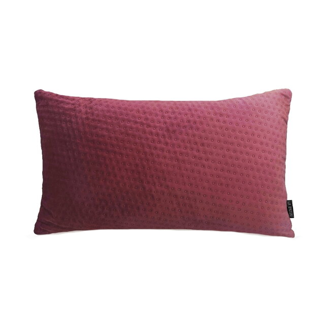 Red Velvet Button Long | 30 x 50 cm | Kussenhoes | Polyester