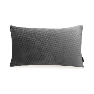 Gek op kussens! Dark Grey Velvet Button Long | 30 x 50 cm | Kussenhoes | Polyester