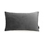 Dark Grey Velvet Button Long | 30 x 50 cm | Kussenhoes | Polyester