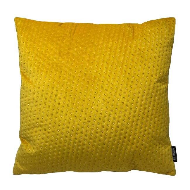 Yellow Button Velvet | 45 x 45 cm | Kussenhoes | Polyester