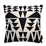 Gek op kussens! Black Triangles Kissenbezug | 45x45 cm | Baumwolle/Leinen