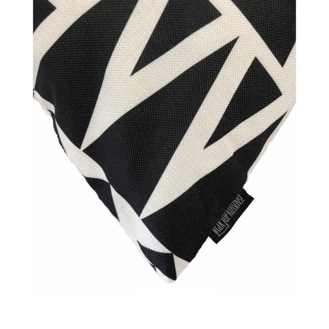 Black Triangles Kissenbezug | 45x45 cm | Baumwolle/Leinen