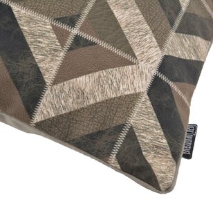 Stripe Patchwork #2 Kussenhoes | 45x45 cm | PU Leder