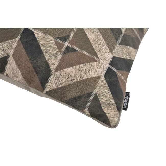 Stripe Patchwork #2 Kissenbezug | 45x45 cm | PU - Leder