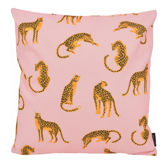 Pink Leopard - Outdoor | 45 x 45 cm | Kussenhoes | Katoen