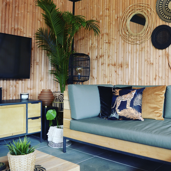 Golden Leopard - Outdoor Kussenhoes | 45x45 cm | Katoen