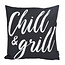 Gek op kussens! Chill & Grill - Outdoor Kissenbezug | 45x45 cm | Baumwolle