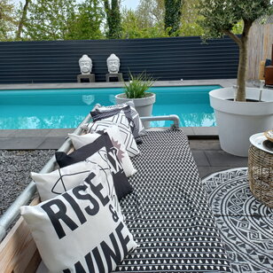 Rise & Wine - Outdoor Kussenhoes | 45x45 cm | Katoen