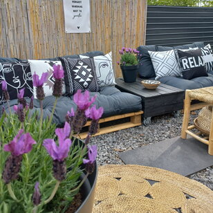 Rise & Wine - Outdoor Kussenhoes | 45x45 cm | Katoen