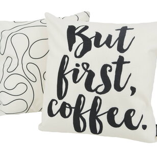 But First, Coffee - Outdoor Kussenhoes | 45x45 cm | Katoen