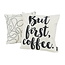 But First, Coffee - Outdoor | 45 x 45 cm | Kussenhoes | Katoen