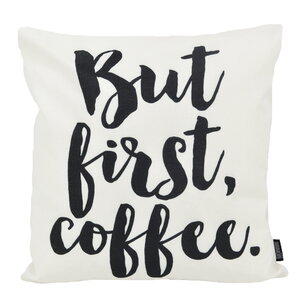 But First, Coffee - Outdoor Kussenhoes | 45x45 cm | Katoen