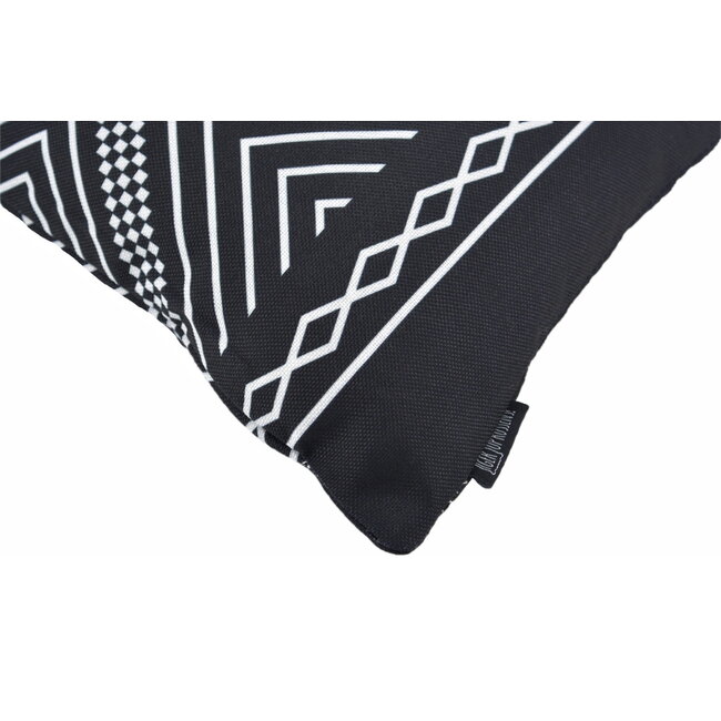Ibiza Black - Outdoor Kissenbezug | 45x45 cm | Polyester