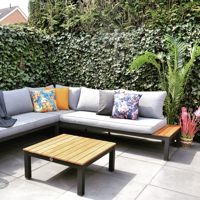 Floral Lila - Outdoor Kussenhoes | 45x45 cm | Katoen