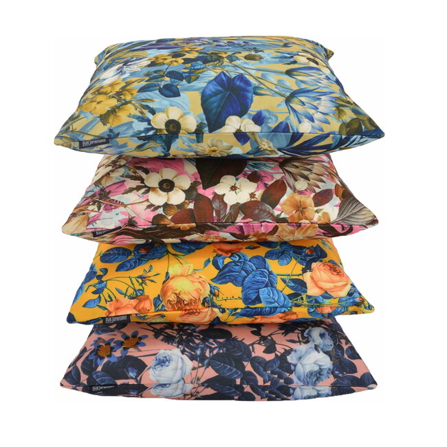 Floral - Outdoor Lila Kissenbezug | 45x45 cm | Baumwolle