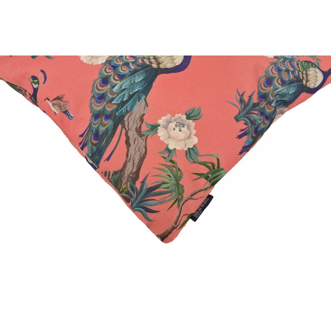 Peacock & Birds | 45 x 45 cm | Kussenhoes | Katoen/Linnen