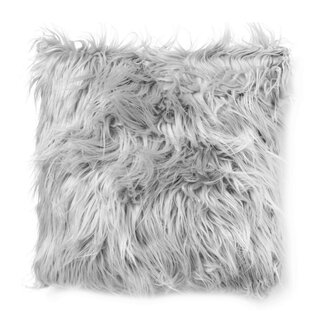 Gek op kussens! Light Grey Fur | 45 x 45 cm | Kussenhoes | Polyester