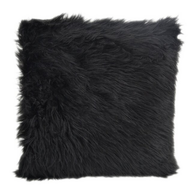 Full Black Fur | 45 x 45 cm | Kussenhoes | Polyester